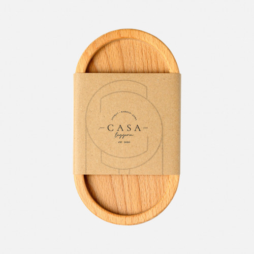 Поднос деревянный бук для свечей