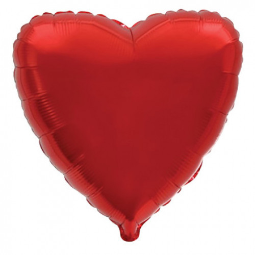 Сердце фольга стандарт красный