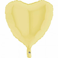 Сердце фольга стандарт желтый