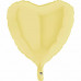 Сердце фольга стандарт желтый