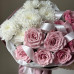 Дуобукет из хризантем и нежных кустовых роз №82