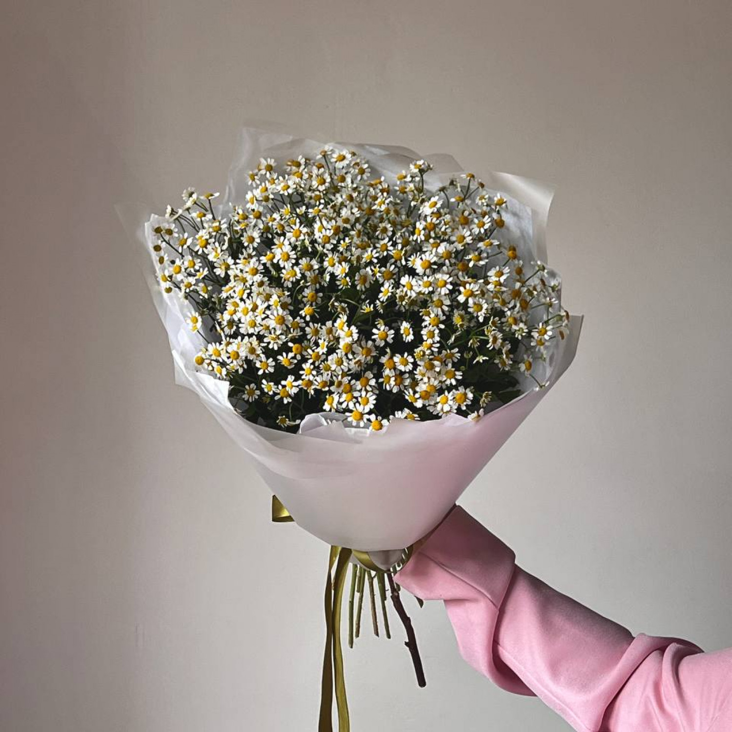 Монобукет из 15 кустовых ромашек