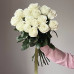 Монобукет из 15 пионовидных белых роз Плайя Бланка