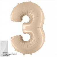 Цифра 3 кремовый