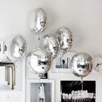 Круг фольга серебро