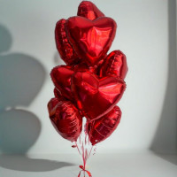 Фонтан из 11 красных сердец №120