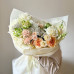 Авторский букет с французскими розами в нежной гамме №117