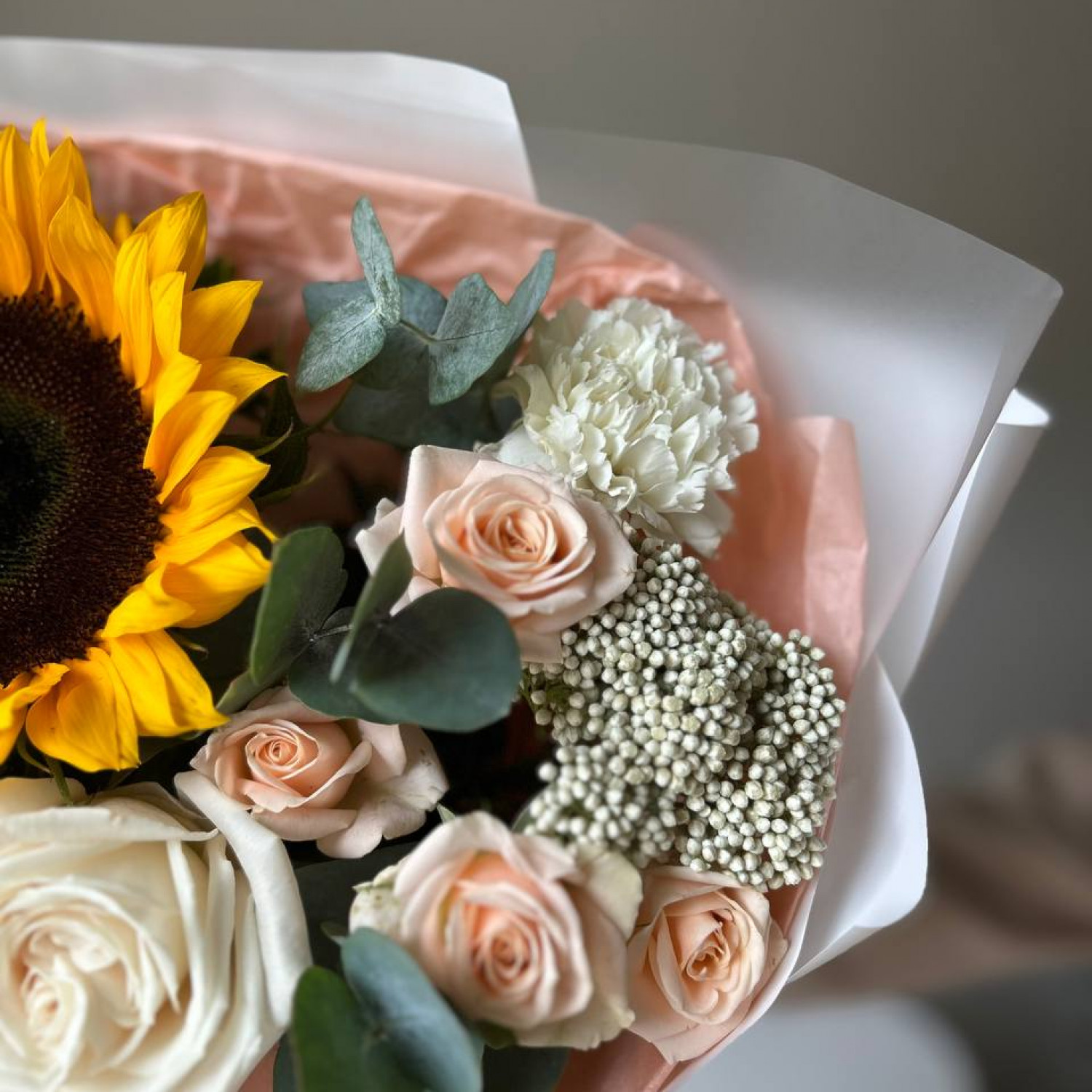 Авторский букет с Подсолнухом №106