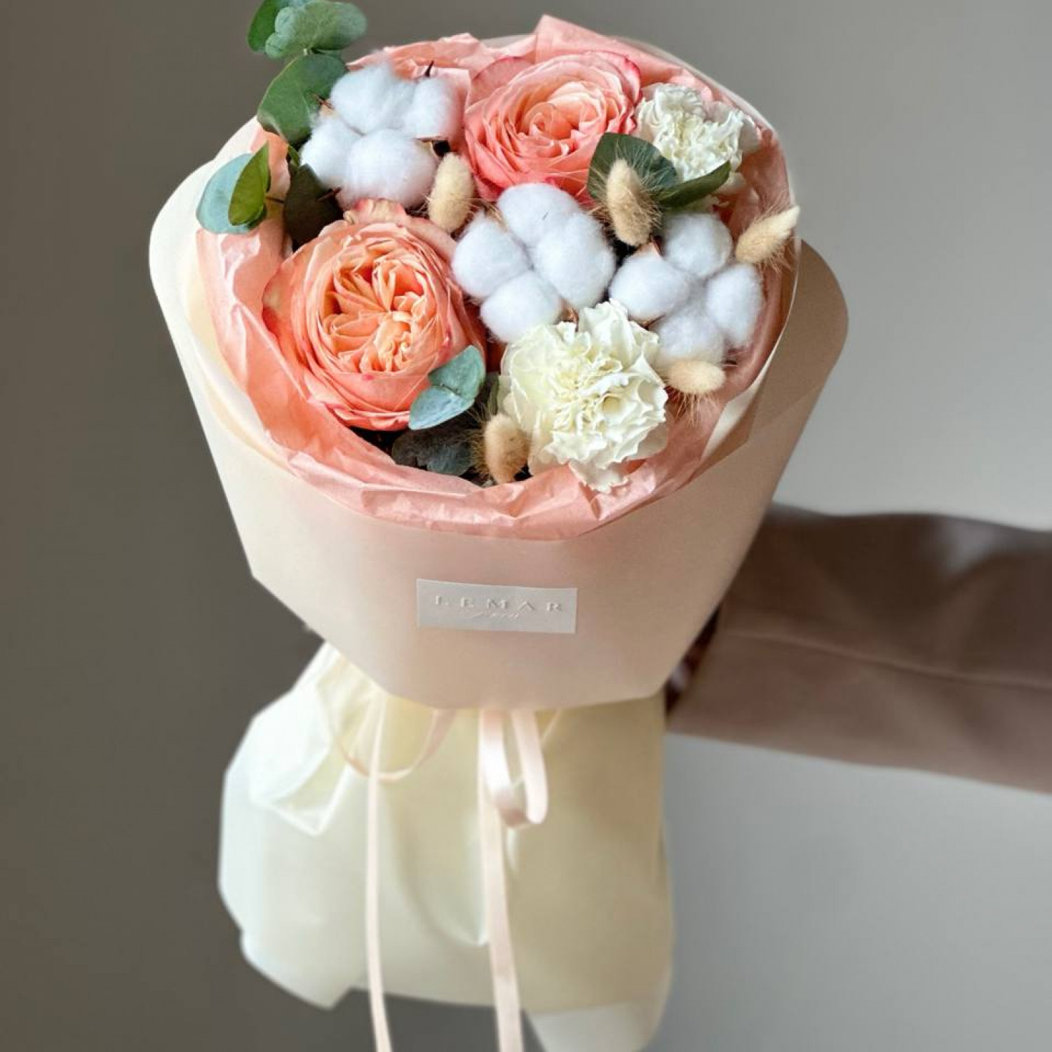 Авторский букет с розой Кахала №115