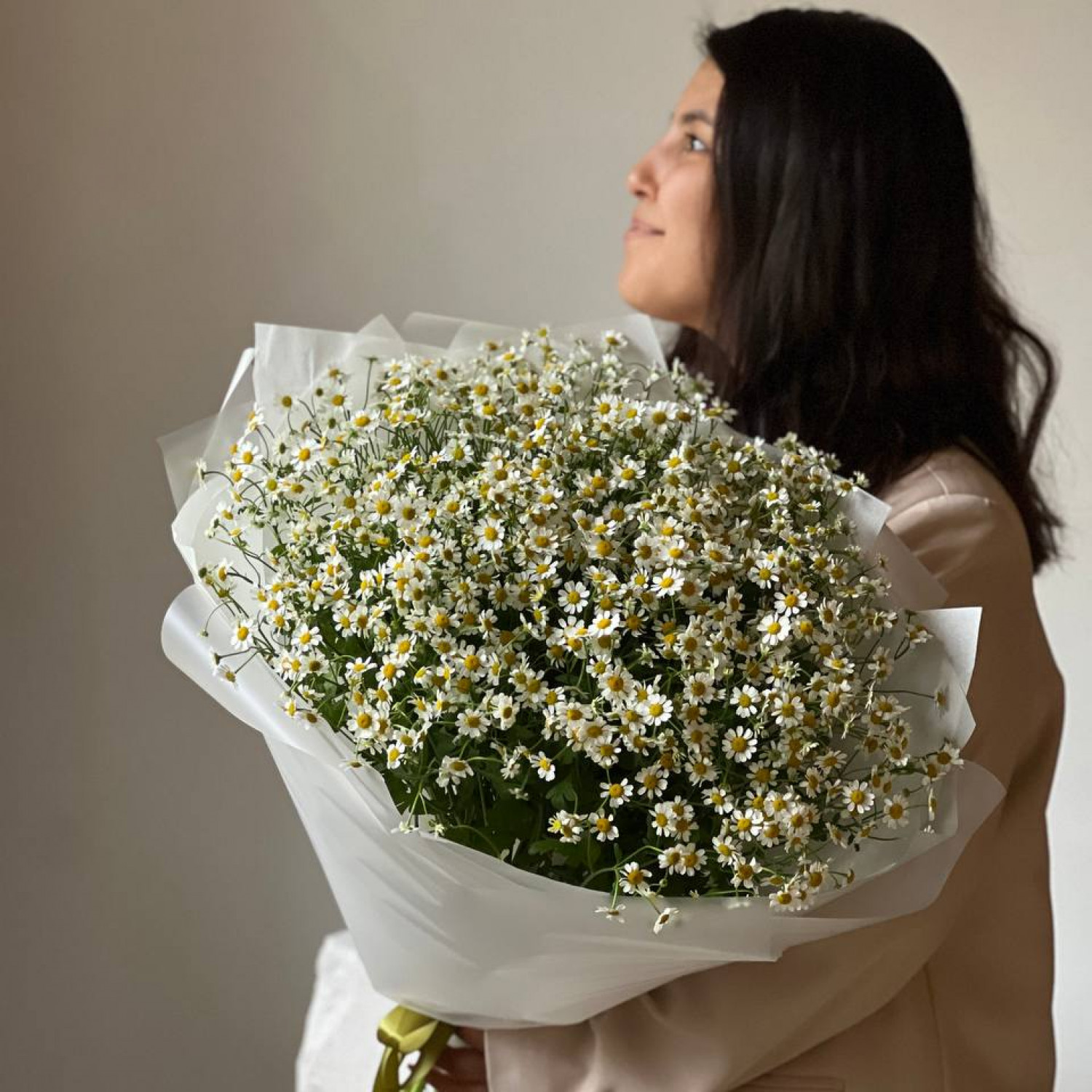 Монобукет из 19 кустовых ромашек