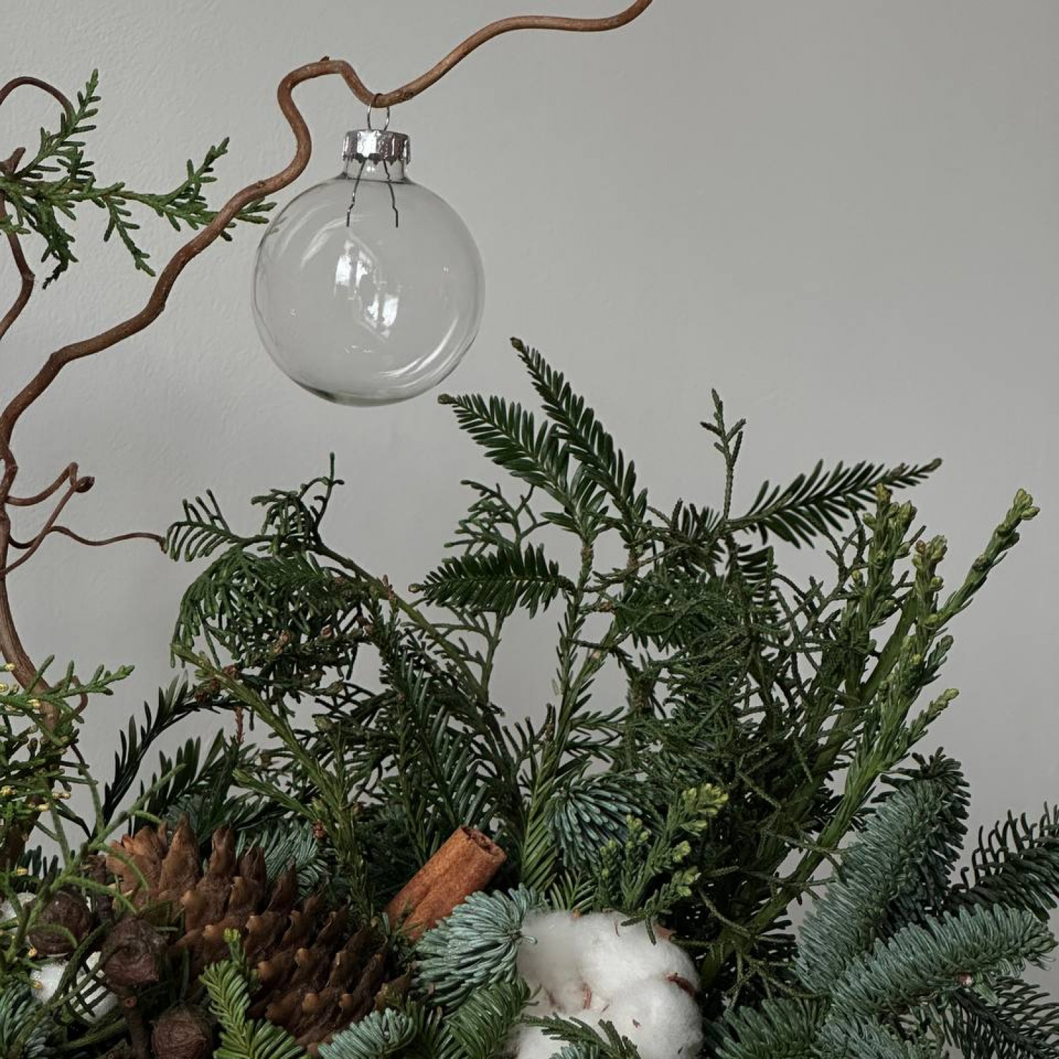 Композиция новогодняя с декором