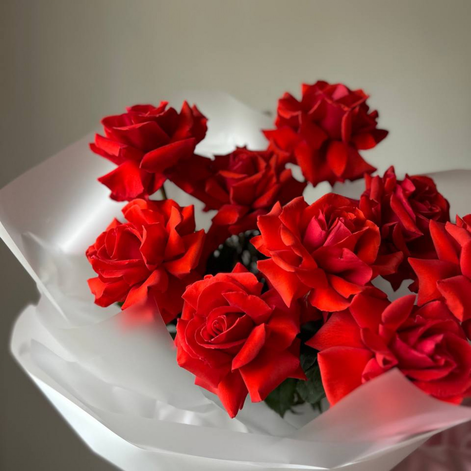 Монобукет из 9 вывернутых роз Нина