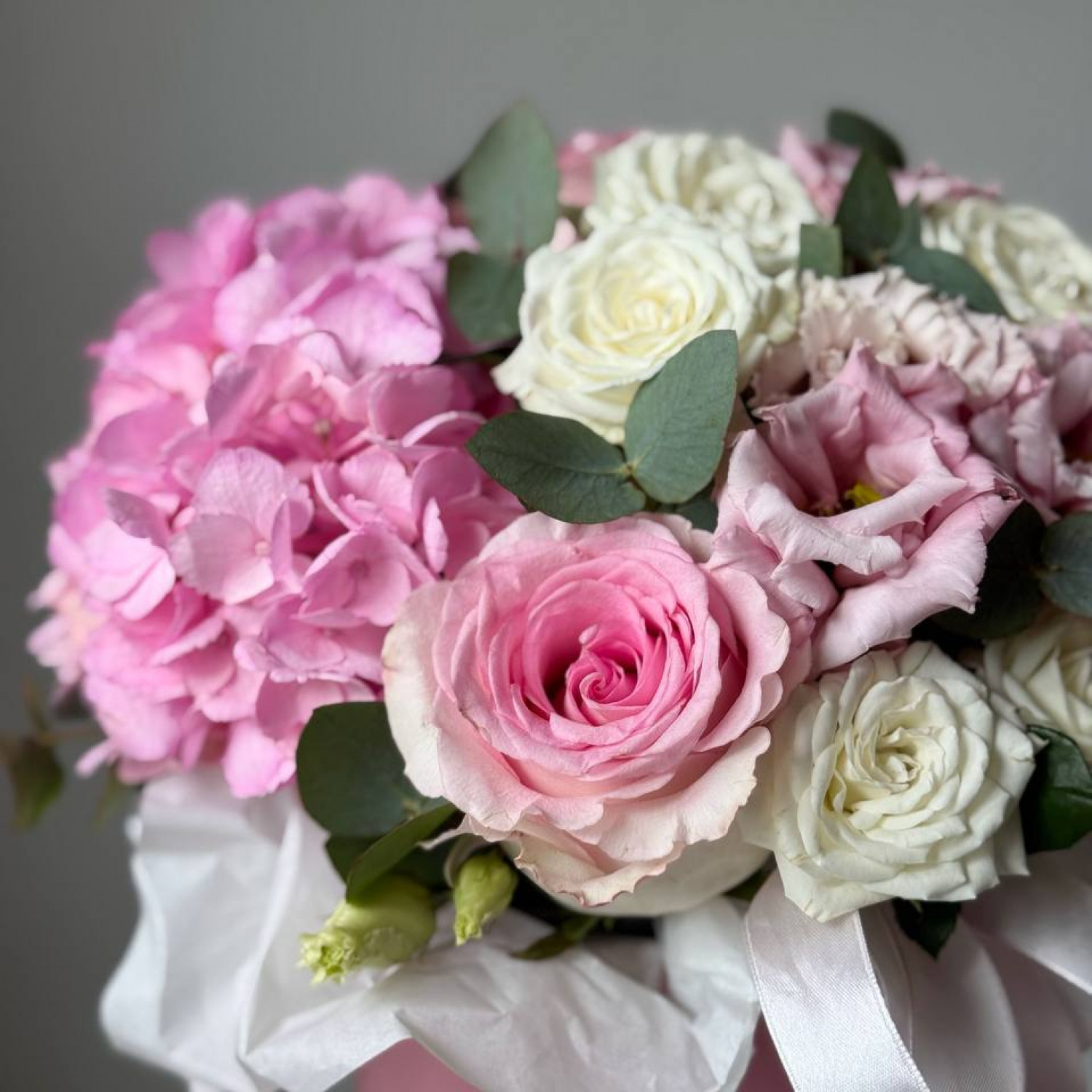 Композиция в коробке в нежной гамме №54