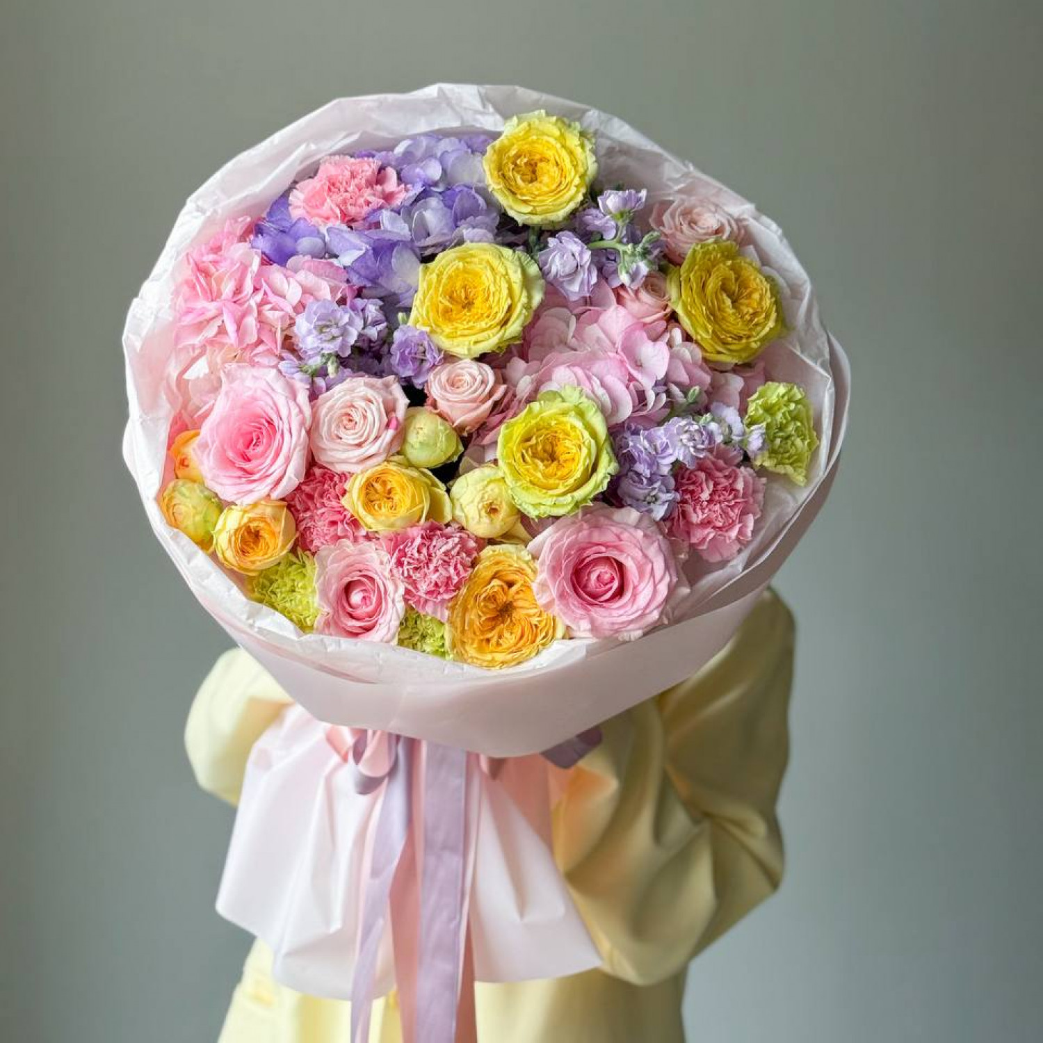 Дофаминовый букет с желтыми розами 264