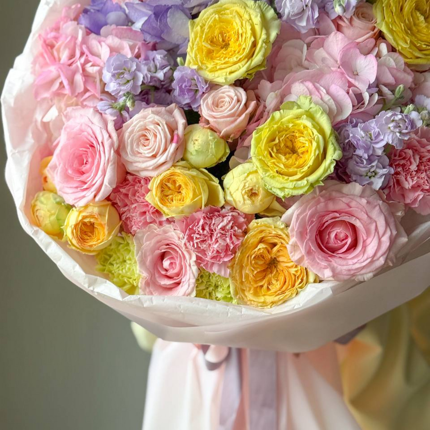 Дофаминовый букет с желтыми розами 264