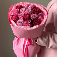 Монобукет из одноголовых роз микс 266