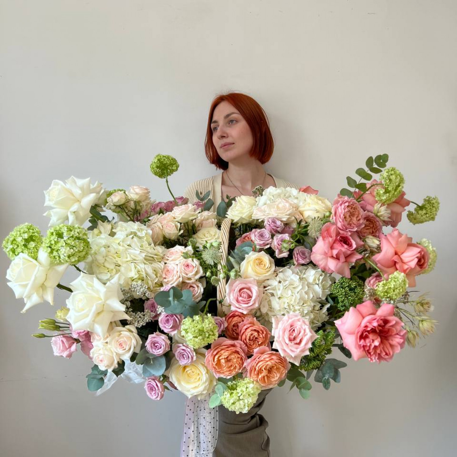 Корзина с цветами размер XL