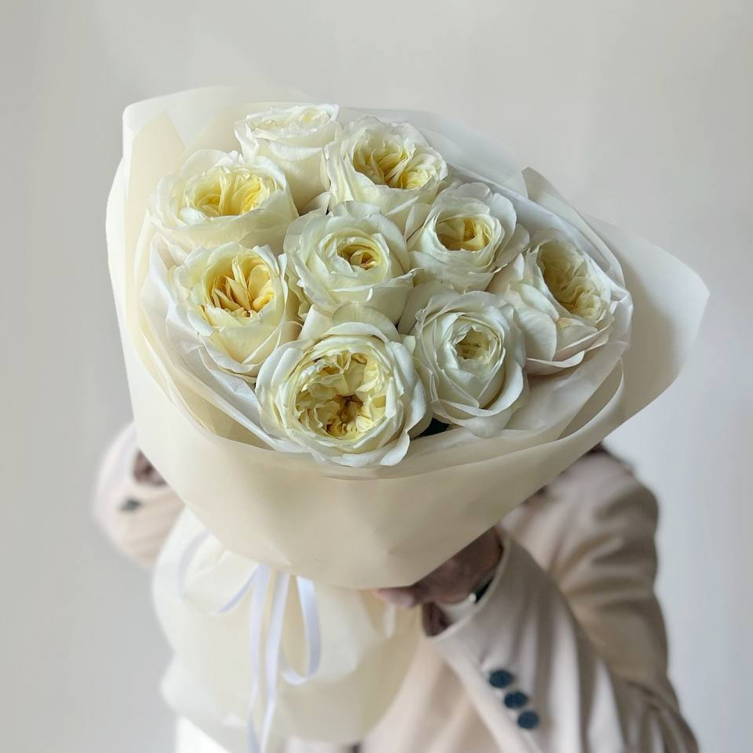 Монобукет из пионовидных роз №42