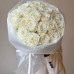 Шикарный букет из 21 белой пионовидной розы 008
