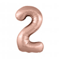 Цифра 2 розовое золото