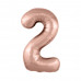Цифра 2 розовое золото