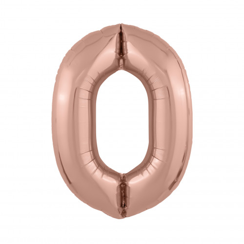 цифра 0 розовое золото