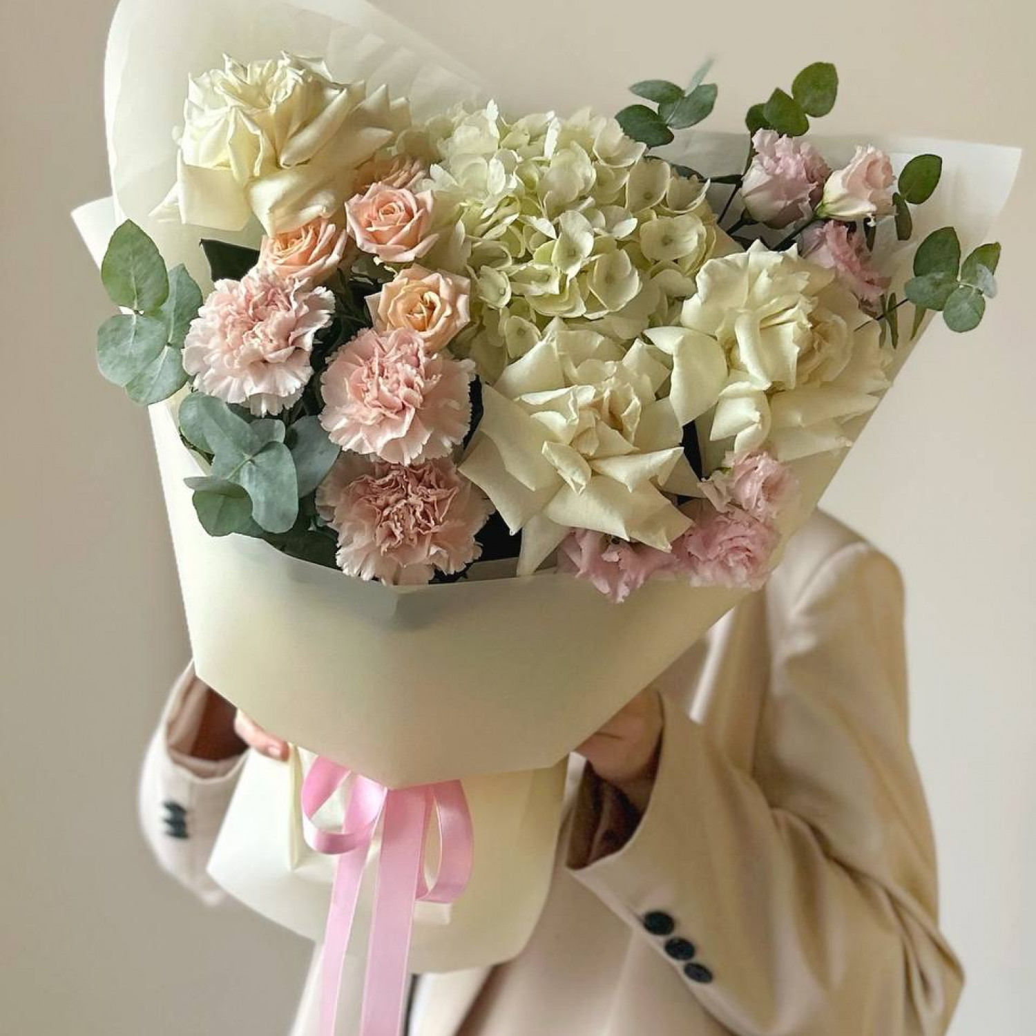 Авторский букет с французскими розами №19