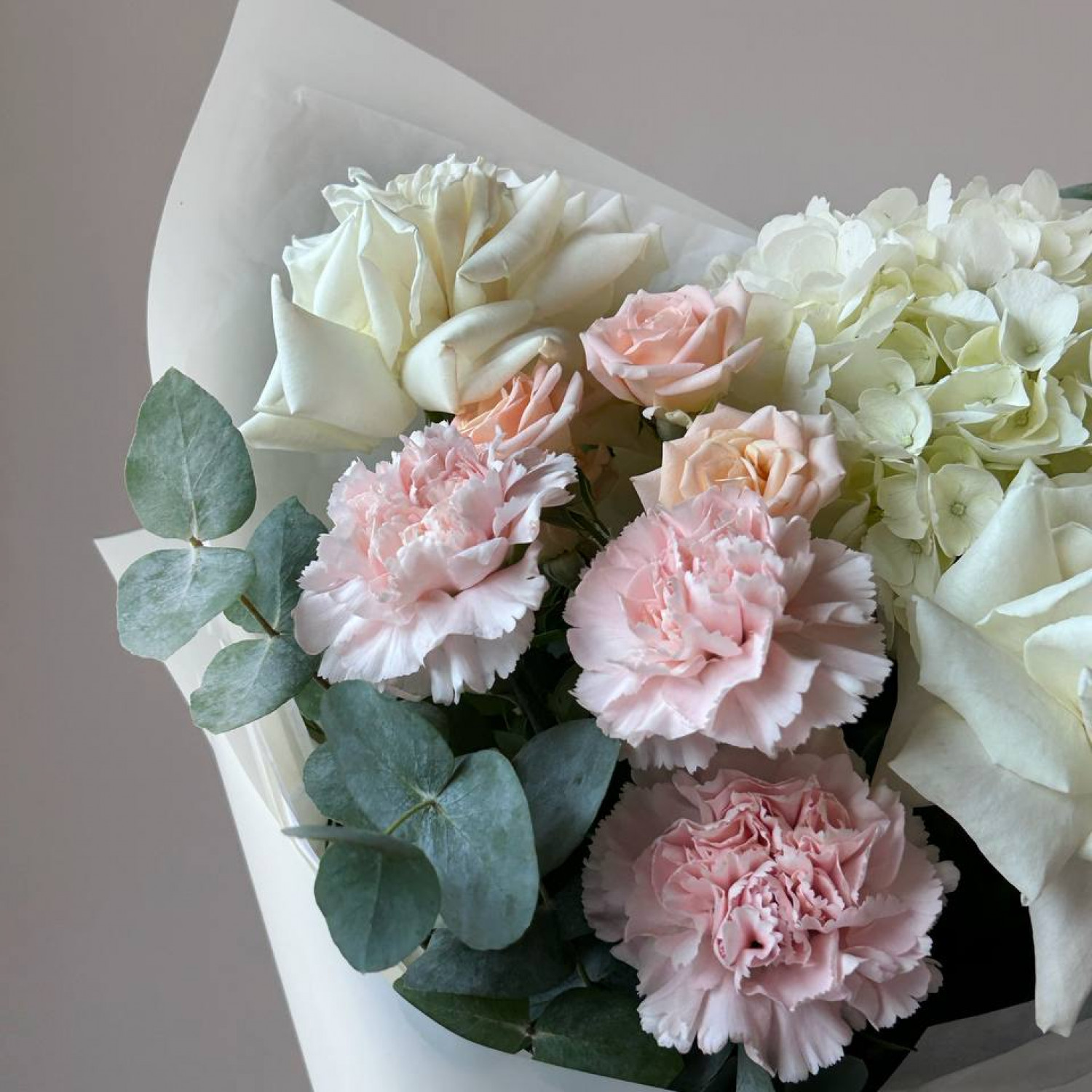 Авторский букет с французскими розами №19