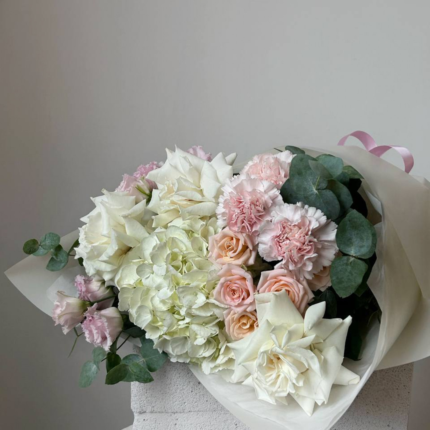 Авторский букет с французскими розами №19